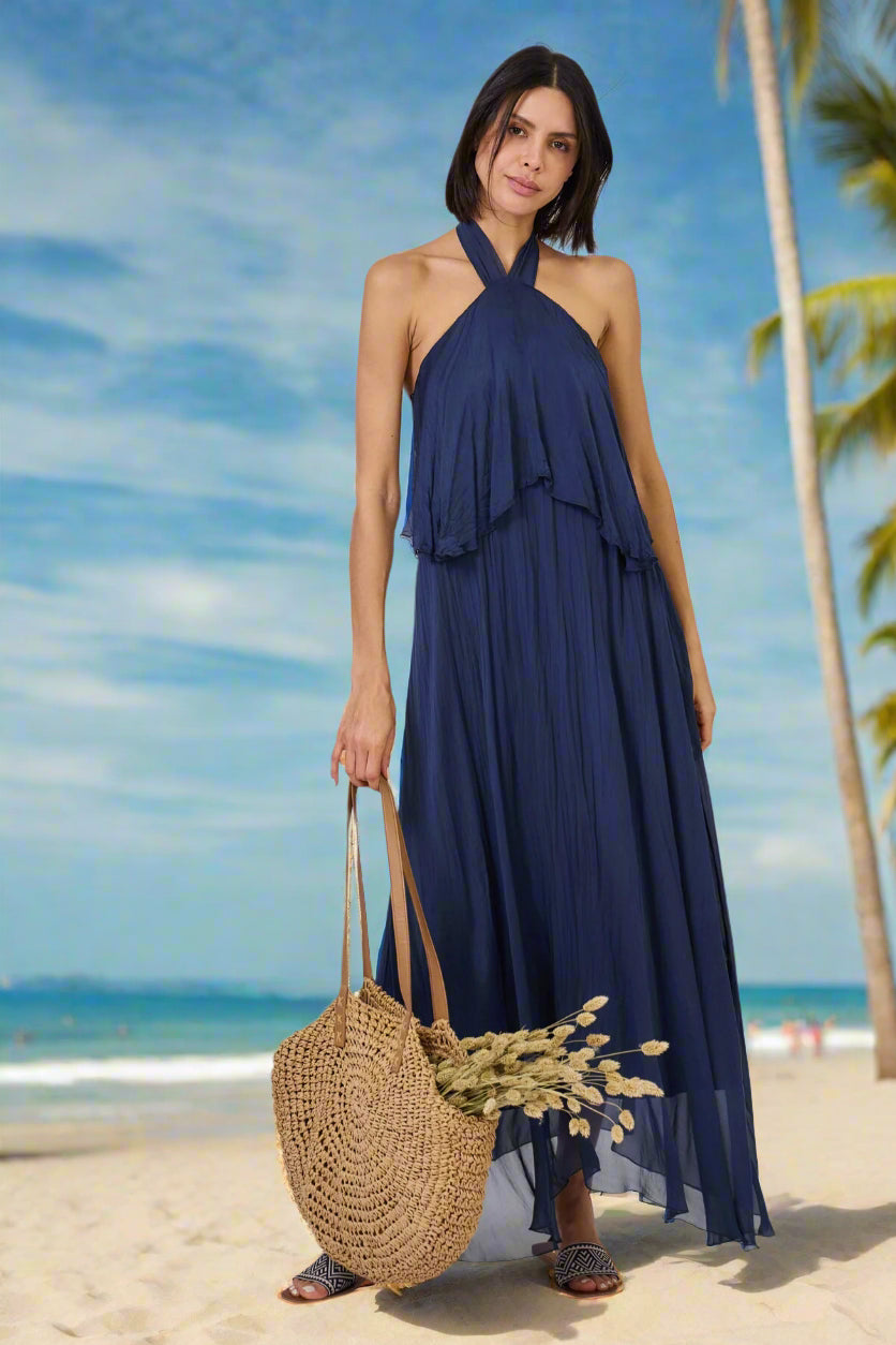 Рокля Blue Silk